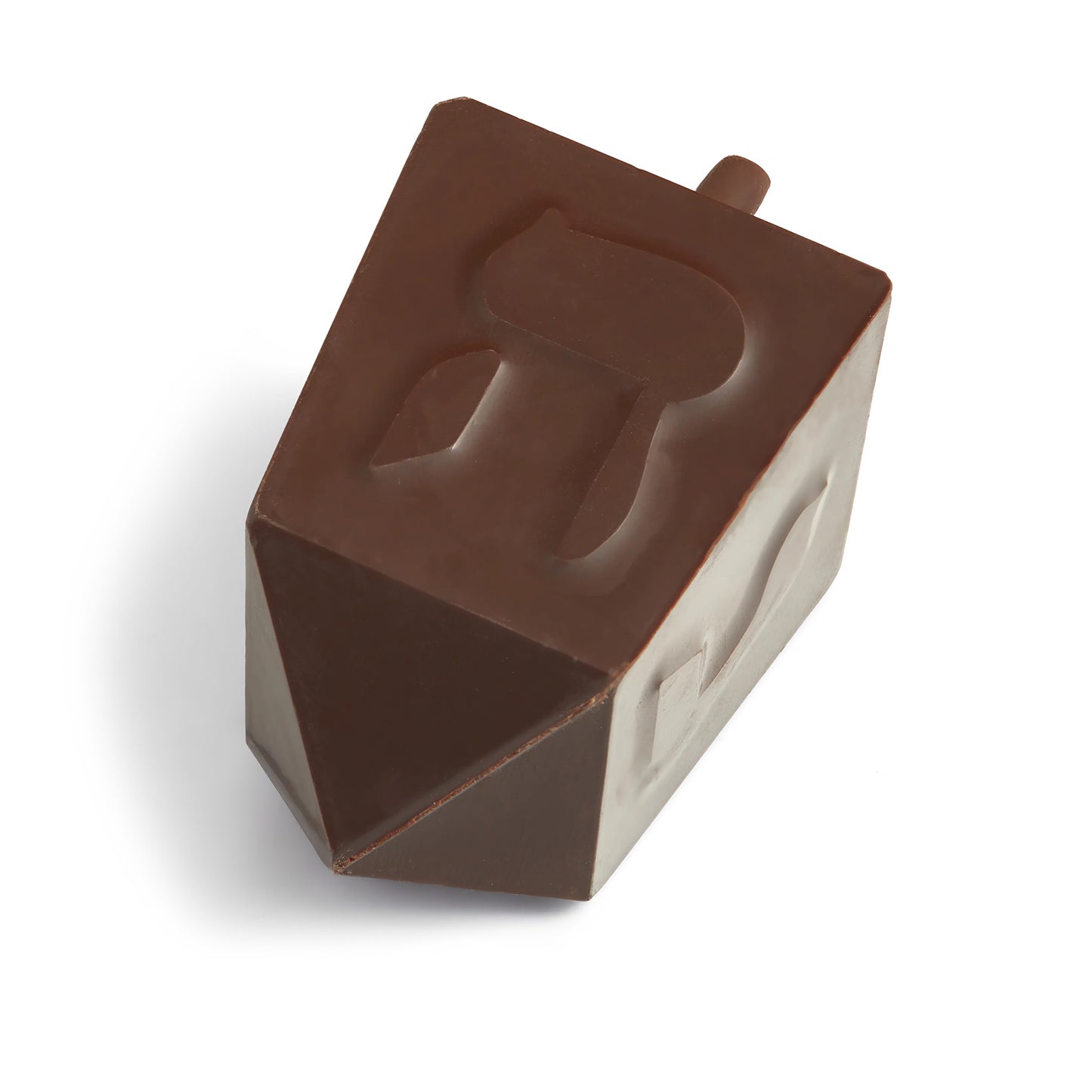 Solid Chocolate Dreidel - Milk, White & Dark Belgian Chocolate